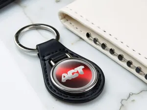 ACT Leder Schlüsselanhänger Geldbörse Stabiles Design Pro